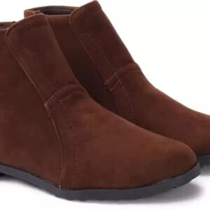 Clouter hub Women & Girls Ankle Length Stylish Velvet Round Toe Casual Boots