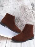 Clouter hub Women & Girls Ankle Length Stylish Velvet Round Toe Casual Boots
