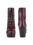 Shoetopia Women & Girls Lace Up Block Heeled Western Boots