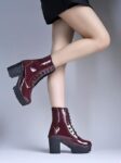 Shoetopia Women & Girls Lace Up Block Heeled Western Boots
