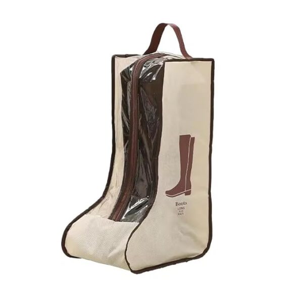 Boot Storage Bag|Shoe Bag Cover for Shoe Storage,Boots Shoe Cover Bag| Travelling Shoe Bag Cover,Waterproof (Beige, 19 * 11INCH-Long Boots)