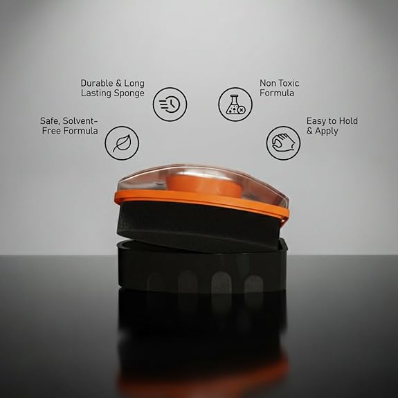 SNEAKARE Shoe Shiner – Instant Shine Sponge with 13 ml Gel for Leather Shoes, Bags & Wallets, Solvent-Free Formula