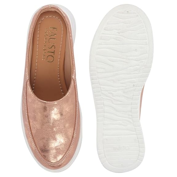 FAUSTO Women Classic Back Open Casual Platform Shoes