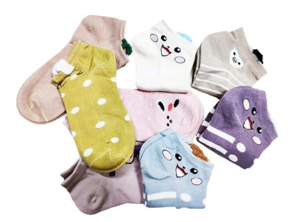 Devil Premium Cotton Animal Ankle Socks for Women and Men - Free Size, Solid Unisex Ankle Length Socks (Pack Of 5)(Multicolor)