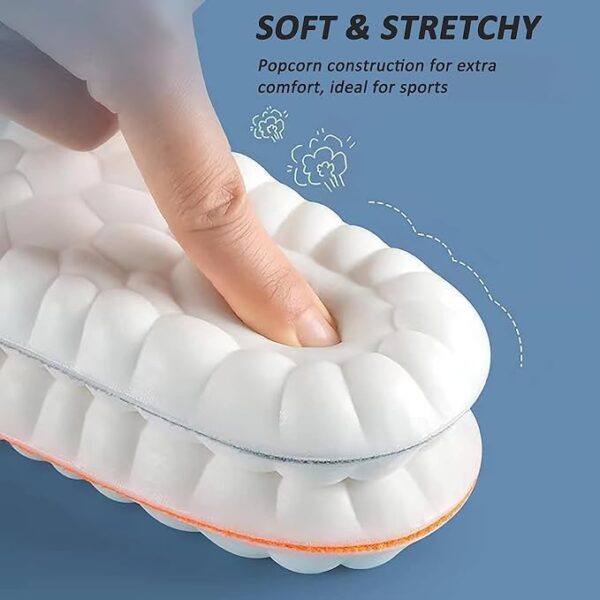 RENESMEE Memory Foam Gel Insoles for Men's Work Insoles Foot Support 4d Cloud Technology Sports Insert Foot Protection Cloud Feeling Insole for Women and Men (EU 40-45)