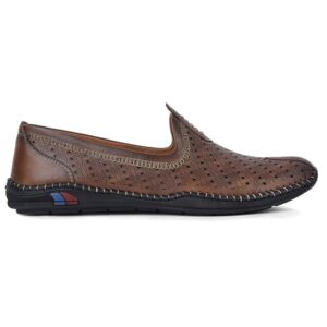Liberty Fortune BMR-13E Loafers for Men – Black & Tan Slip On Shoes – Non-Lacing Casual Formal Loafer – Comfortable Lightweight Office