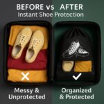 DALUCI Shoe Bag for Travel Pack of 6, Shoe Cover for Storage at Home, Reusable Shoe Bags for Travelling Men & Women, Travelling Accessories Organizer for Gym & Travel