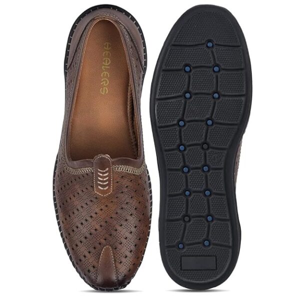 Liberty Fortune BMR-13E Loafers for Men – Black & Tan Slip On Shoes – Non-Lacing Casual Formal Loafer – Comfortable Lightweight Office