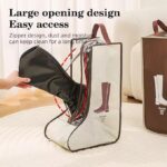 Boot Storage Bag|Shoe Bag Cover for Shoe Storage,Boots Shoe Cover Bag| Travelling Shoe Bag Cover,Waterproof (Beige, 19 * 11INCH-Long Boots)