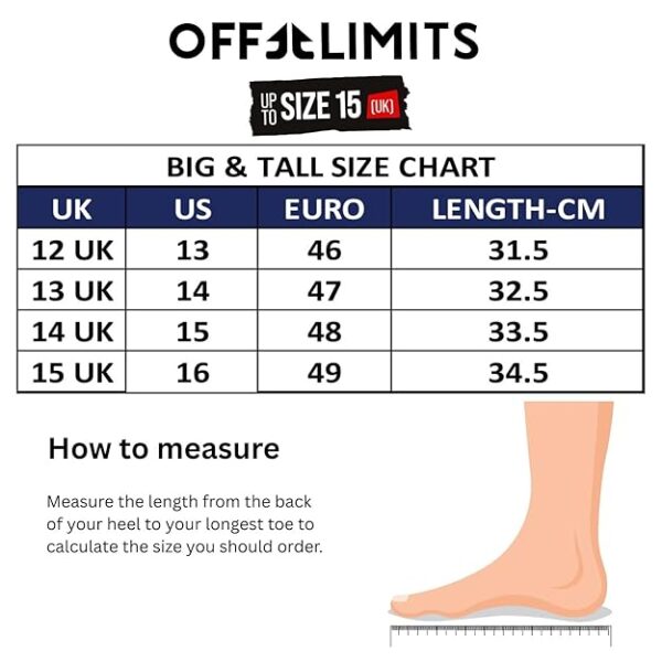 OFF LIMITS Men's STUSSYY Big and Tall Plus Size Running Shoes,Specially Developed for Wide and Large Foot