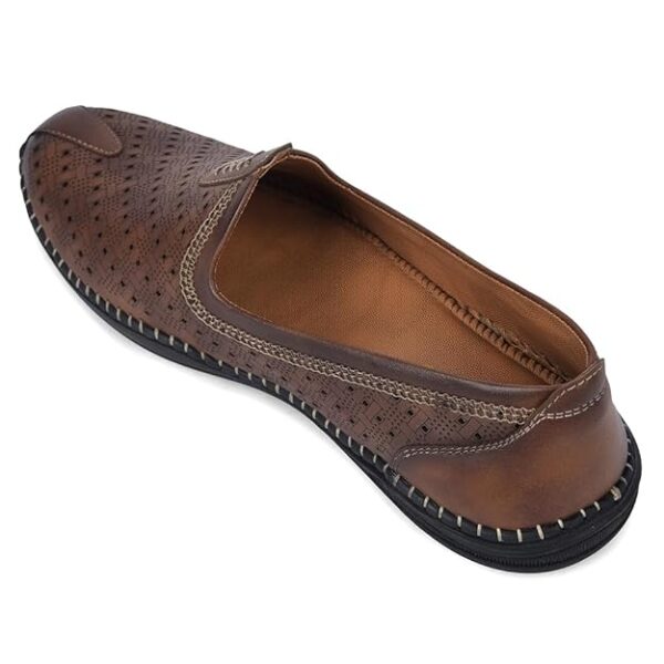 Liberty Fortune BMR-13E Loafers for Men – Black & Tan Slip On Shoes – Non-Lacing Casual Formal Loafer – Comfortable Lightweight Office