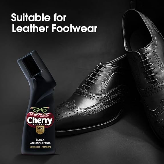 Cherry Blossom Liquid Shoe Polish - 75 ml (Black)