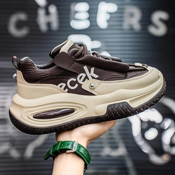 Men's Casual Sneaker Shoes Synthetic Soft Cushioned Insole Extra Grip Anti Skid Comfortable Lightweight Durable for Gym, Workout, Walking & Everyday