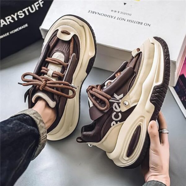 Men's Casual Sneaker Shoes Synthetic Soft Cushioned Insole Extra Grip Anti Skid Comfortable Lightweight Durable for Gym, Workout, Walking & Everyday