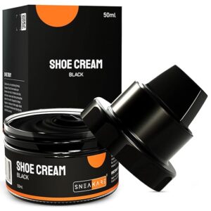SNEAKARE Shoe Cream with Built-In Applicator | Water-Based Formula Shoe Polish for Leather Shoes, Bags, Jacket & Other Accessories | Footwear Shiner & Conditioner (Black, Brown & Neutral)