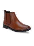 AADI Men's Synthetic Leather Lightweight Comfortable Trendy Outdoor Casual Shoes Slip On Chelsea Boots