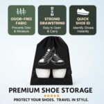DALUCI Shoe Bag for Travel Pack of 6, Shoe Cover for Storage at Home, Reusable Shoe Bags for Travelling Men & Women, Travelling Accessories Organizer for Gym & Travel