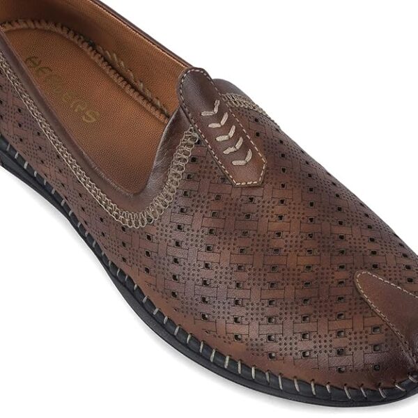 Liberty Fortune BMR-13E Loafers for Men – Black & Tan Slip On Shoes – Non-Lacing Casual Formal Loafer – Comfortable Lightweight Office