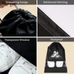 DALUCI Shoe Bag for Travel Pack of 6, Shoe Cover for Storage at Home, Reusable Shoe Bags for Travelling Men & Women, Travelling Accessories Organizer for Gym & Travel