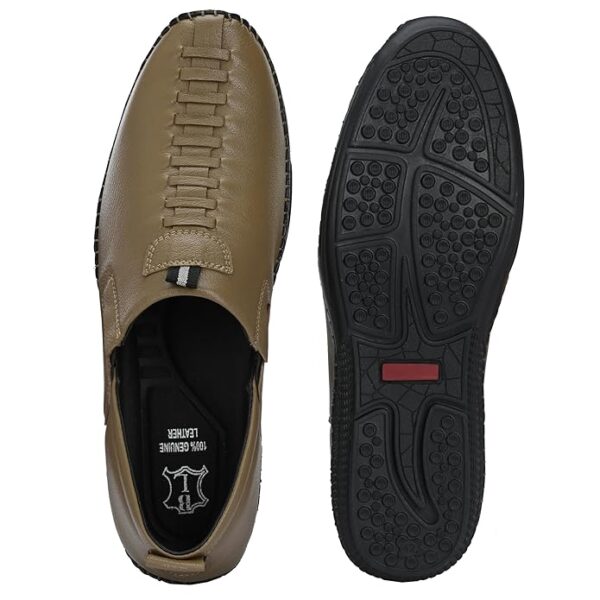 Blue Leather by Centrino Genuine Leather Men's Formal Slip on Loafers