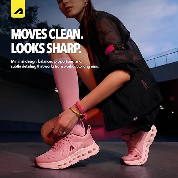 Boldfit Women Running Shoes, Lightweight Breathable Mesh, EVA Cushioned Non-Slip Sole, Shock Absorption, Flexible Training & Sports Sneakers for Gym, Running & Everyday Wear