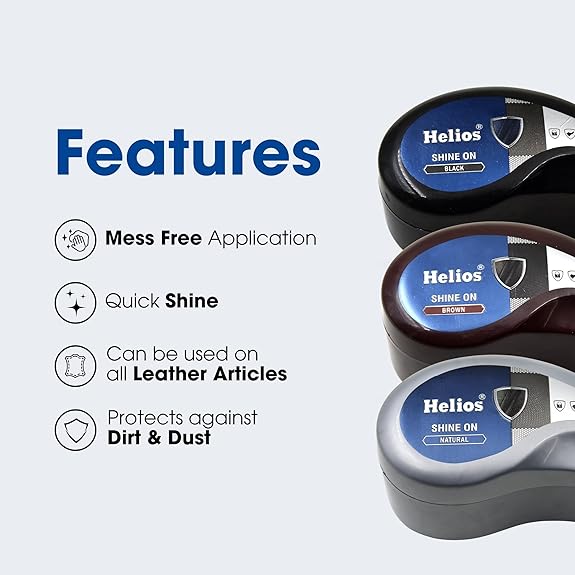Helios Shine-On Shoe Polish Sponge for Leather Shoes