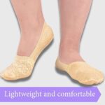Flammi Women's No Show Liner Socks Non Slip Cotton Bottom Socks for Sneaker Lofer