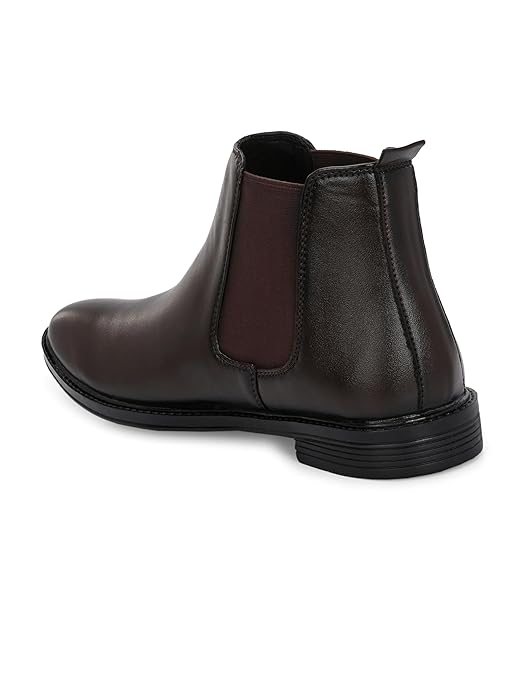 AADI Men's Synthetic Leather Lightweight Comfortable Trendy Outdoor Casual Shoes Slip On Chelsea Boots