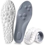 RENESMEE Memory Foam Gel Insoles for Men's Work Insoles Foot Support 4d Cloud Technology Sports Insert Foot Protection Cloud Feeling Insole for Women and Men (EU 40-45)
