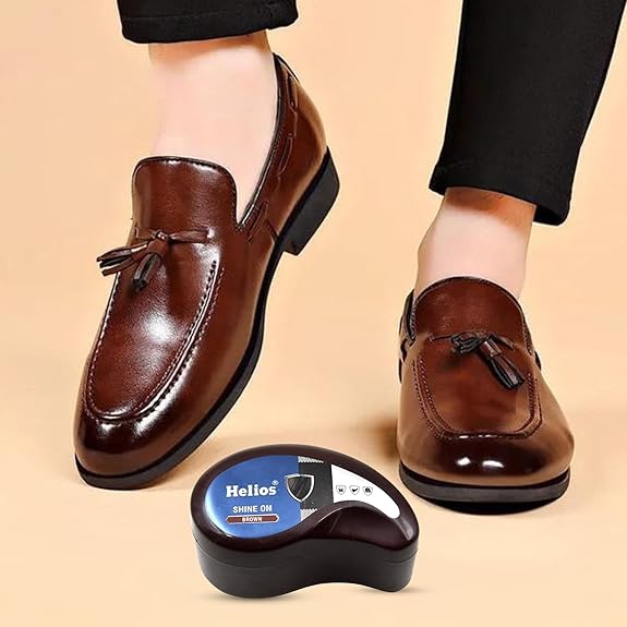 Helios Shine-On Shoe Polish Sponge for Leather Shoes