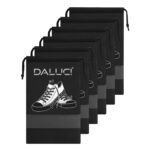 DALUCI Shoe Bag for Travel Pack of 6, Shoe Cover for Storage at Home, Reusable Shoe Bags for Travelling Men & Women, Travelling Accessories Organizer for Gym & Travel