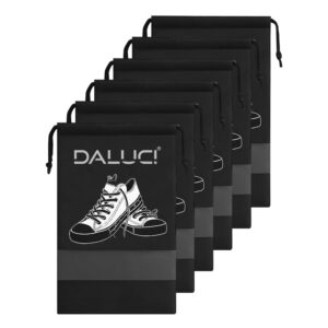 DALUCI Shoe Bag for Travel Pack of 6, Shoe Cover for Storage at Home, Reusable Shoe Bags for Travelling Men & Women, Travelling Accessories Organizer for Gym & Travel
