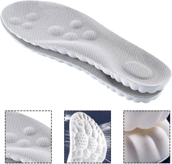 RENESMEE Memory Foam Gel Insoles for Men's Work Insoles Foot Support 4d Cloud Technology Sports Insert Foot Protection Cloud Feeling Insole for Women and Men (EU 40-45)