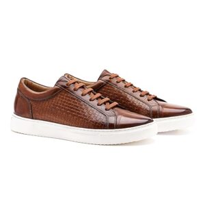 Symbol Premium Mens Smart Casual Flat Leather Sneakers