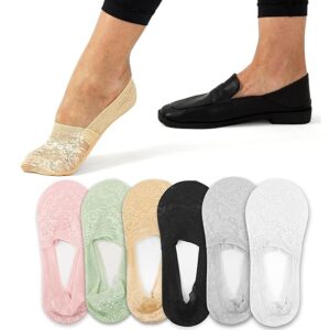 Flammi Women's No Show Liner Socks Non Slip Cotton Bottom Socks for Sneaker Lofer