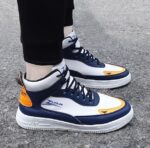 Zixer Men's Korean Streetwear Trendy Latest Modern Urban Fancy Light Weight High Top Platform Fashion Synthetic Leather Sneakers/Sports/Casual Shoes for Mens